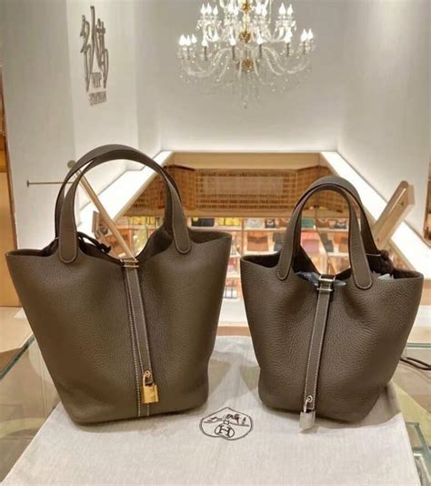 hermes bucket bag picotin|Hermes picotin size chart.